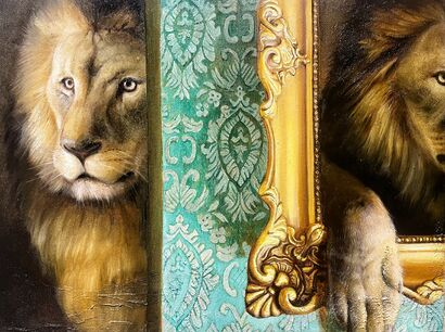 Lion study - a Paint Artowrk by Anikó Boda